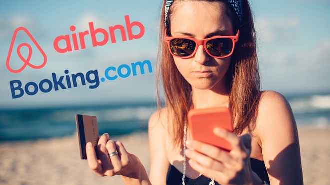 woman_traveller_with_booking_dot_com_and_air_bnb_logos